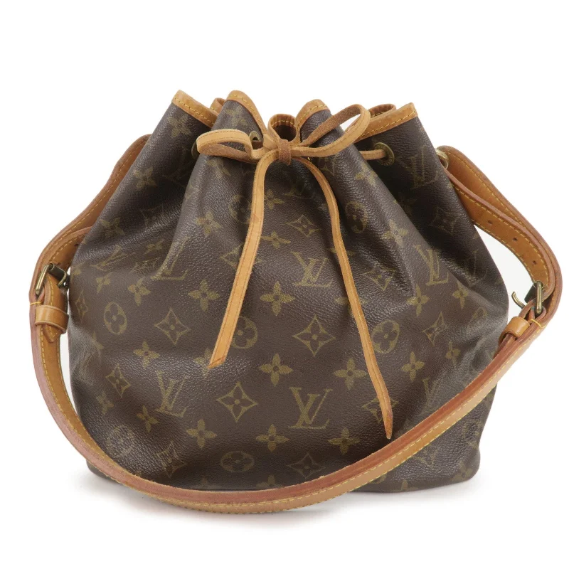 Louis Vuitton Monogram Petit Noe Shoulder Bag Brown M42226