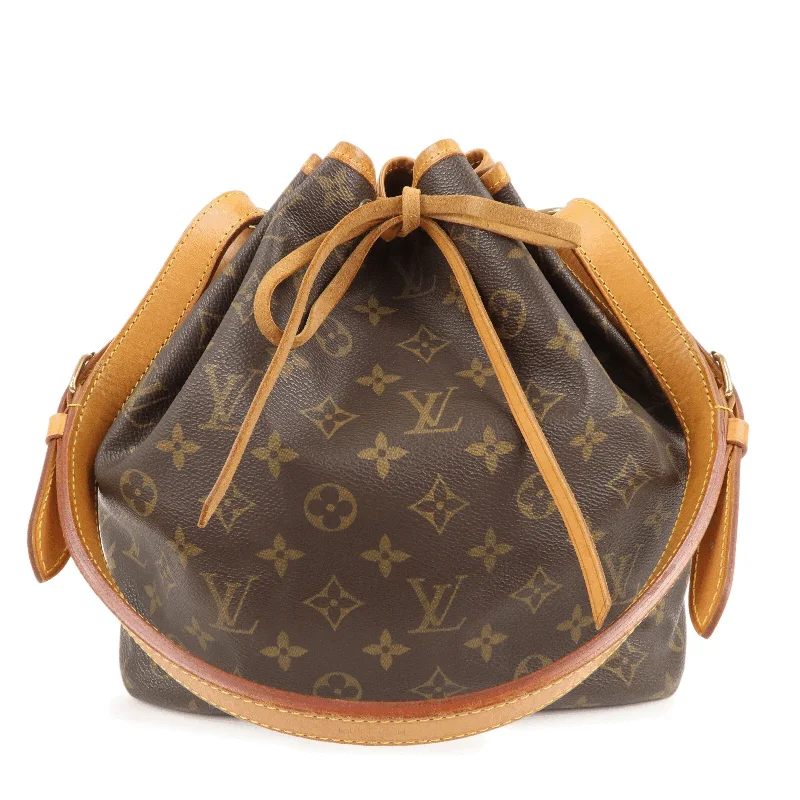 Louis Vuitton Monogram Petit Noe Shoulder Bag Brown M42226