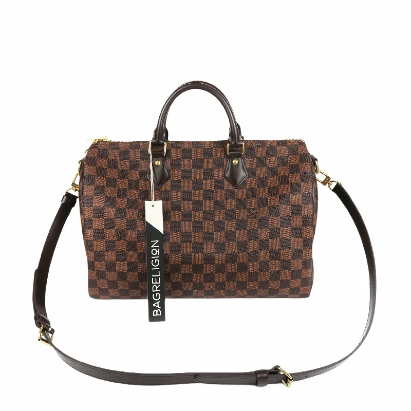 Speedy 35 Bandouliere Damier Ebene Leather