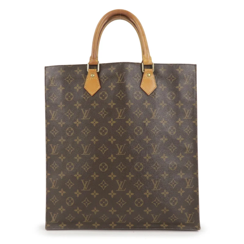 Louis Vuitton Monogram Sac Plat Hand Bag Tote Bag M51140