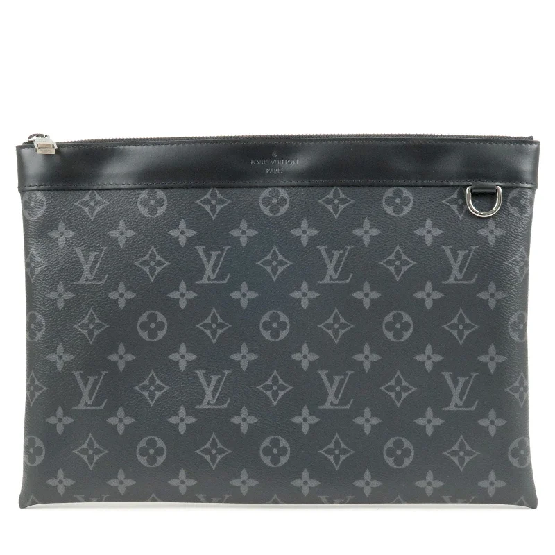 Louis Vuitton Monogram Eclipse Pochette Discovery Clutch M62291