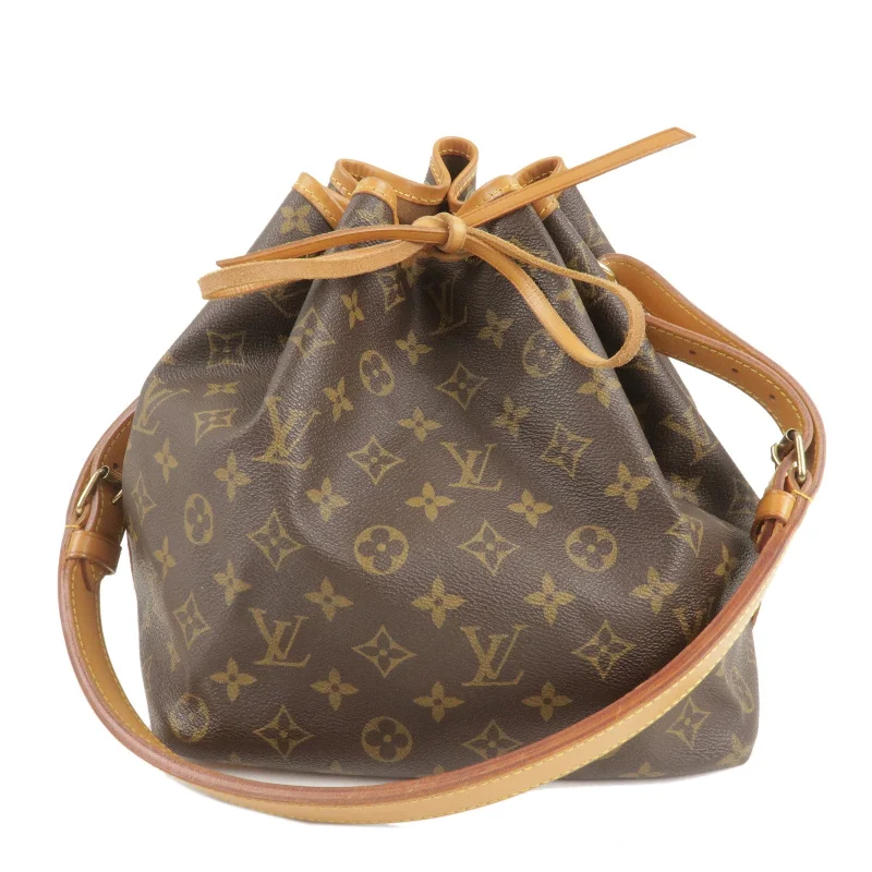 Louis Vuitton Monogram Petit Noe Shoulder Bag Brown M42226