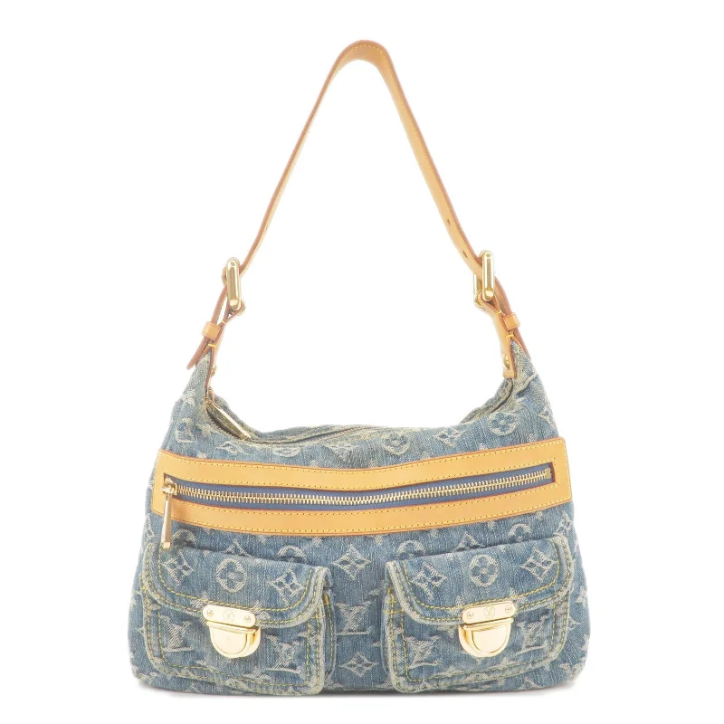 Louis Vuitton Monogram Denim Baggy PM Shoulder Bag Blue M95049