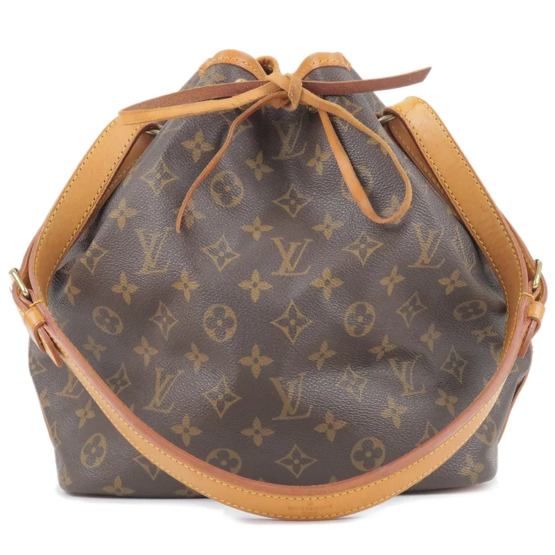 Louis Vuitton Monogram Petit Noe Shoulder Bag Brown M42226