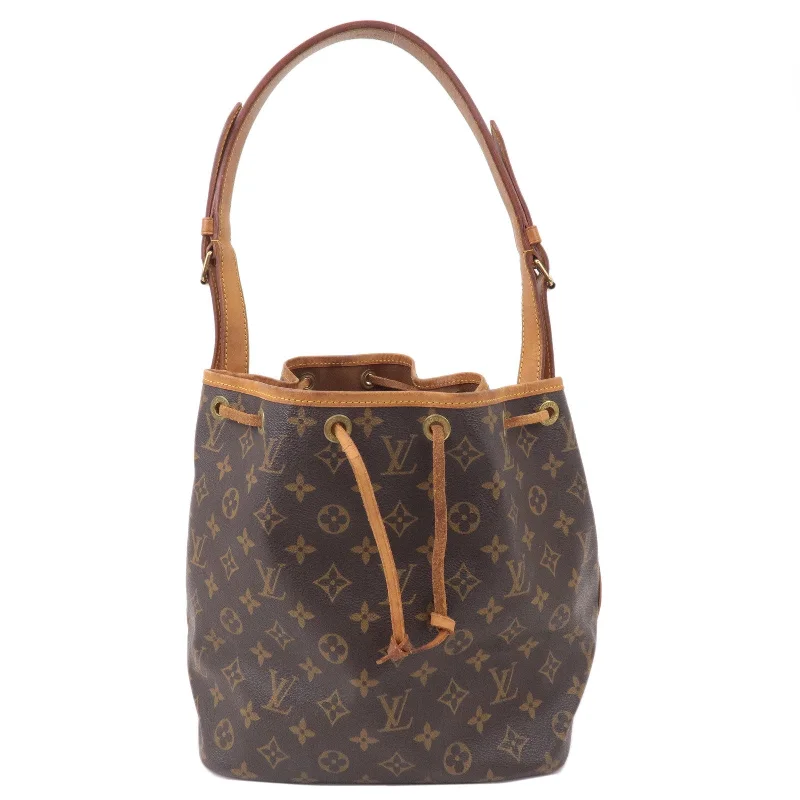 Louis Vuitton Monogram Petit Noe Shoulder Bag Brown M42226