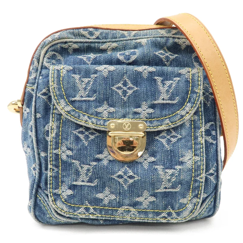 Louis Vuitton Monogram Denim Camera Bag Shoulder Bag Blue