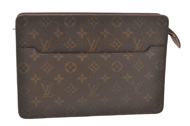 Authentic Louis Vuitton Monogram Pochette Homme Clutch Hand Bag M51795 LV 5677K