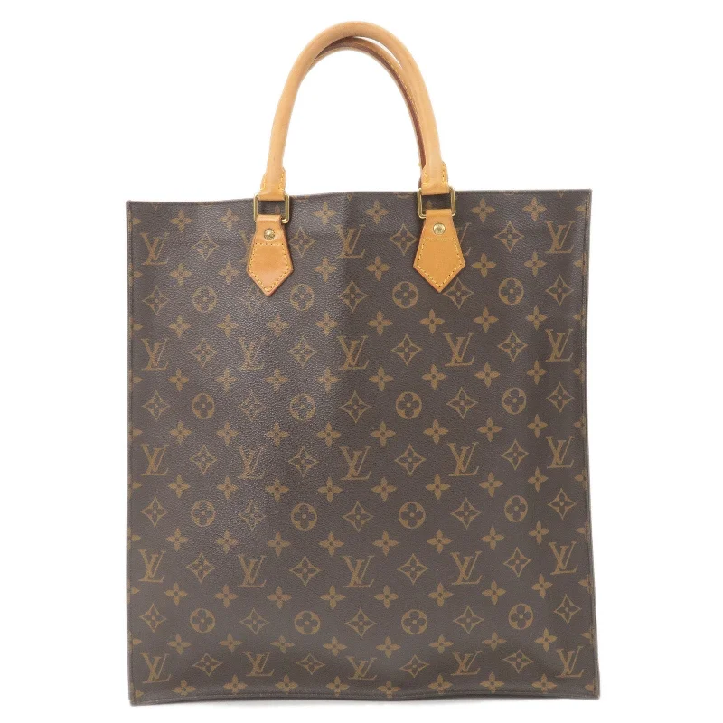 Louis Vuitton Monogram Sac Plat Hand Bag Tote Bag M51140