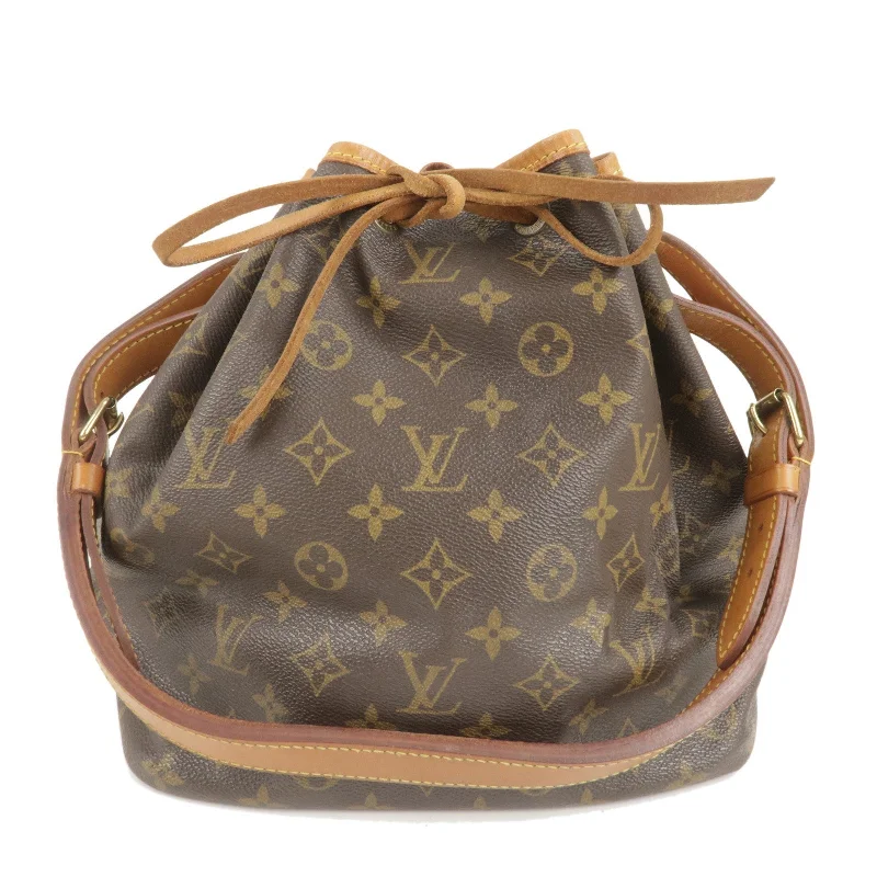 Louis Vuitton Monogram Petit Noe Shoulder Bag Brown M42226