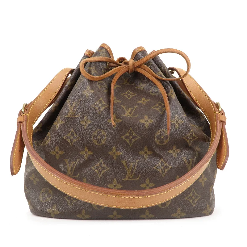 Louis Vuitton Monogram Petit Noe Shoulder Bag Brown M42226