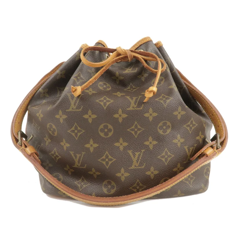 Louis Vuitton Monogram Petit Noe Shoulder Bag Brown M42226