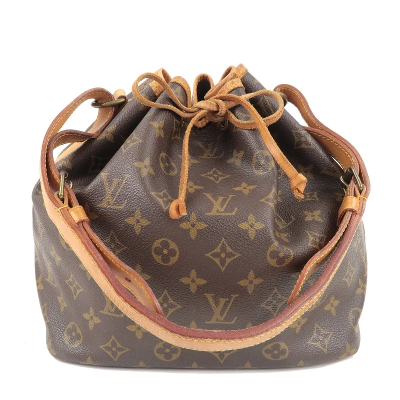 Louis Vuitton Monogram Petit Noe Shoulder Bag Brown M42226