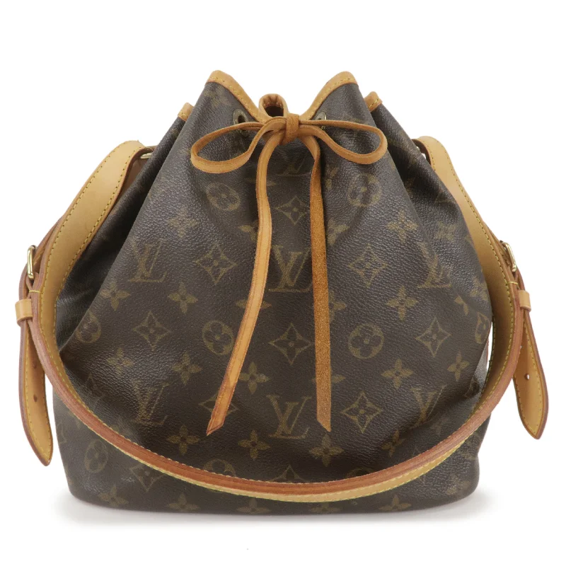 Louis Vuitton Monogram Petit Noe Shoulder Bag Brown M42226