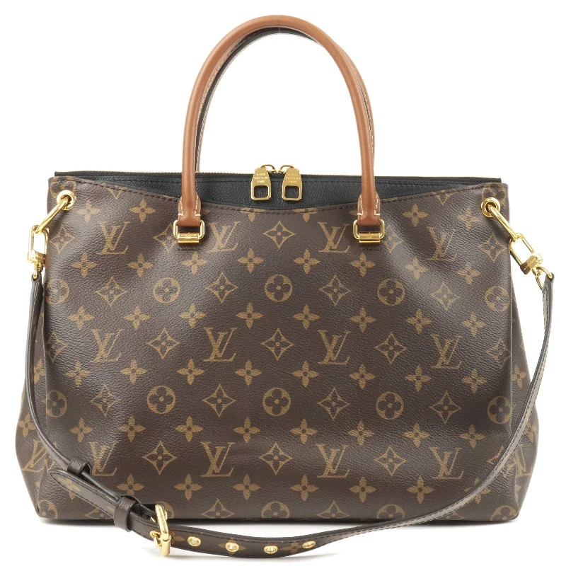 Louis Vuitton Monogram Pallas 2Way Hand Bag Noir Black M41064