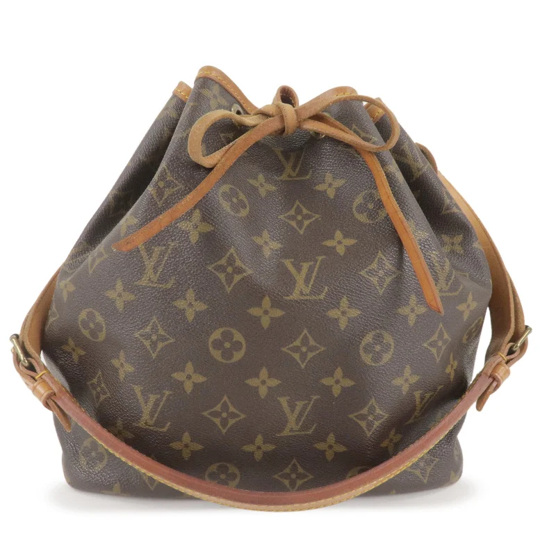 Louis Vuitton Monogram Petit Noe Shoulder Bag Brown M42226