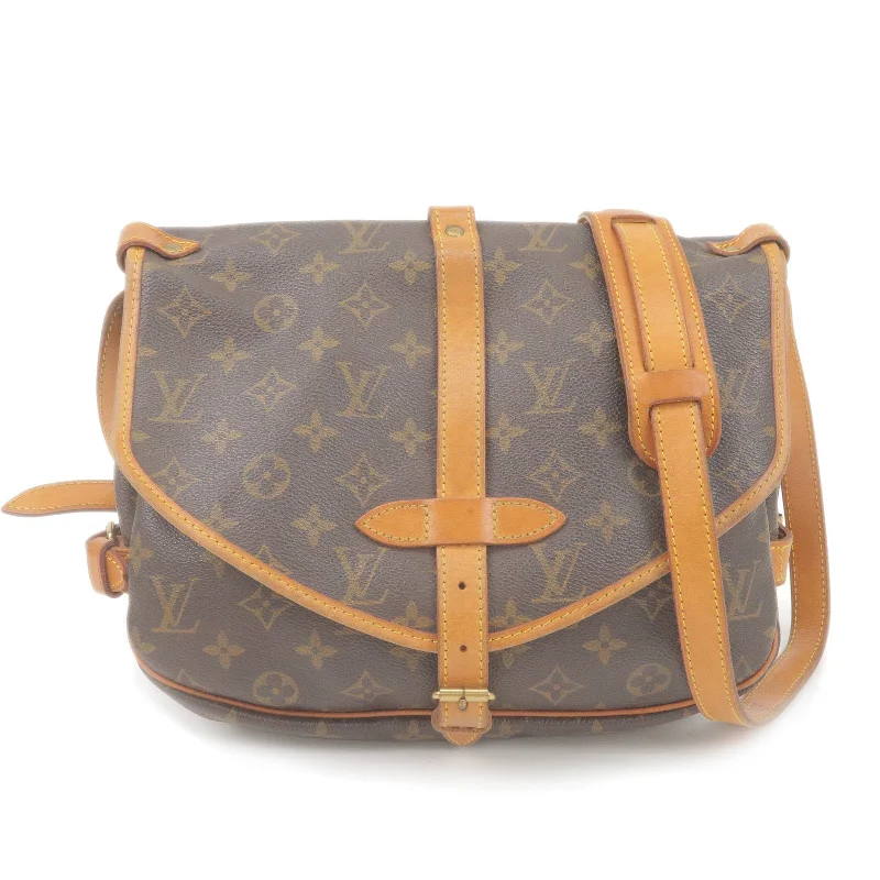 Louis Vuitton Monogram Saumur 30 Shoulder Bag Brown M42256