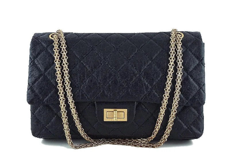 Chanel Black 12in. 227 Reissue 2.55 Jumbo Classic Double Flap Bag