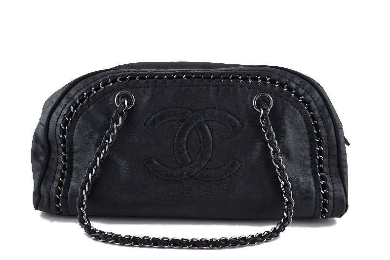 Chanel Black Calfskin Luxury Ligne Bowler Camera Bag