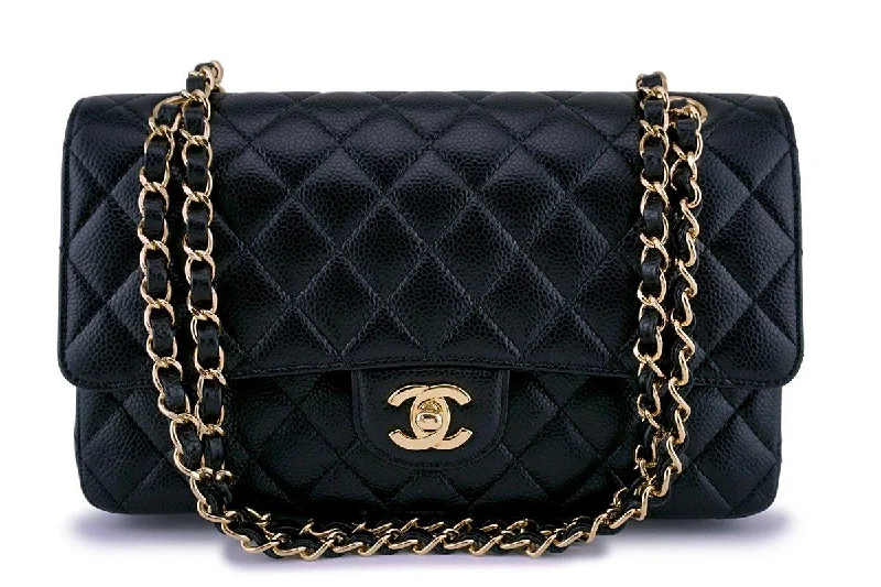 Chanel Black Caviar Medium Classic Double Flap Bag GHW