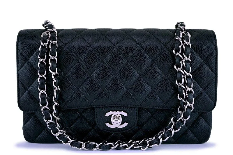 Chanel Black Caviar Medium Classic Double Flap Bag SHW