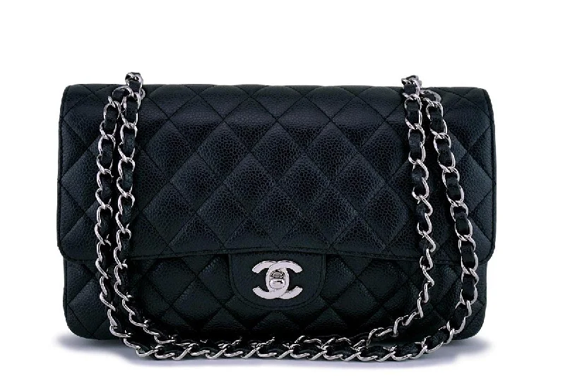 Chanel Black Caviar Medium Classic Double Flap Bag SHW