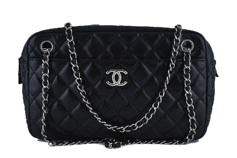 Chanel Black Classic 2.55 Camera Case Bag