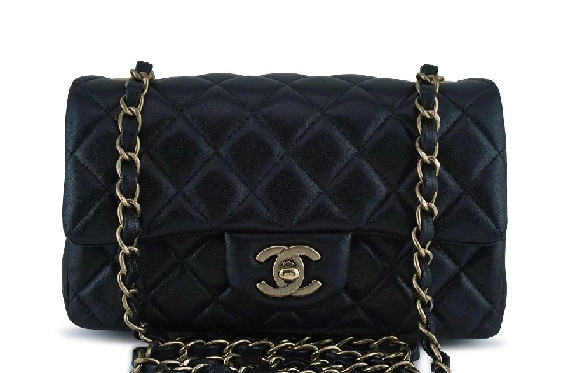 Chanel Black Classic Quilted Rectangular Mini 2.55 Flap Bag