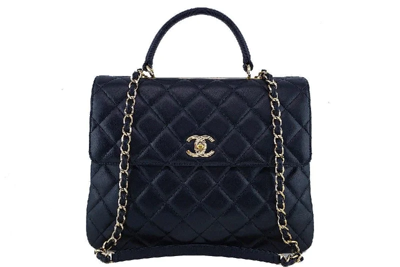 Chanel Black Large Trendy CC Classic Handle Shoulder Tote Bag