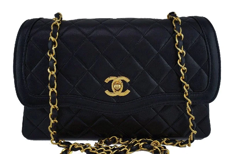 Chanel Black Vintage Quilted Classic 2.55 Flap and Wallet set Bag