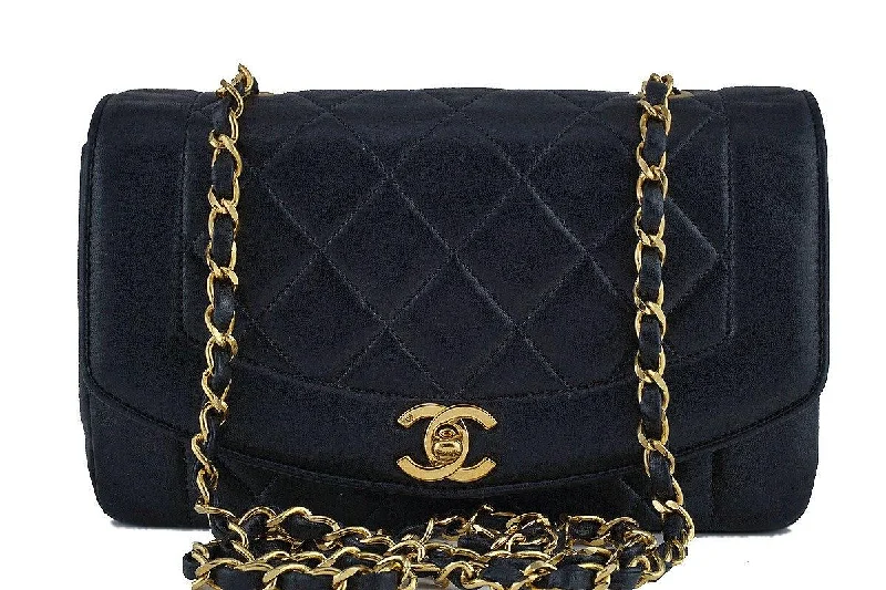 Chanel Black Vintage Quilted Classic "Diana" Shoulder Flap Bag