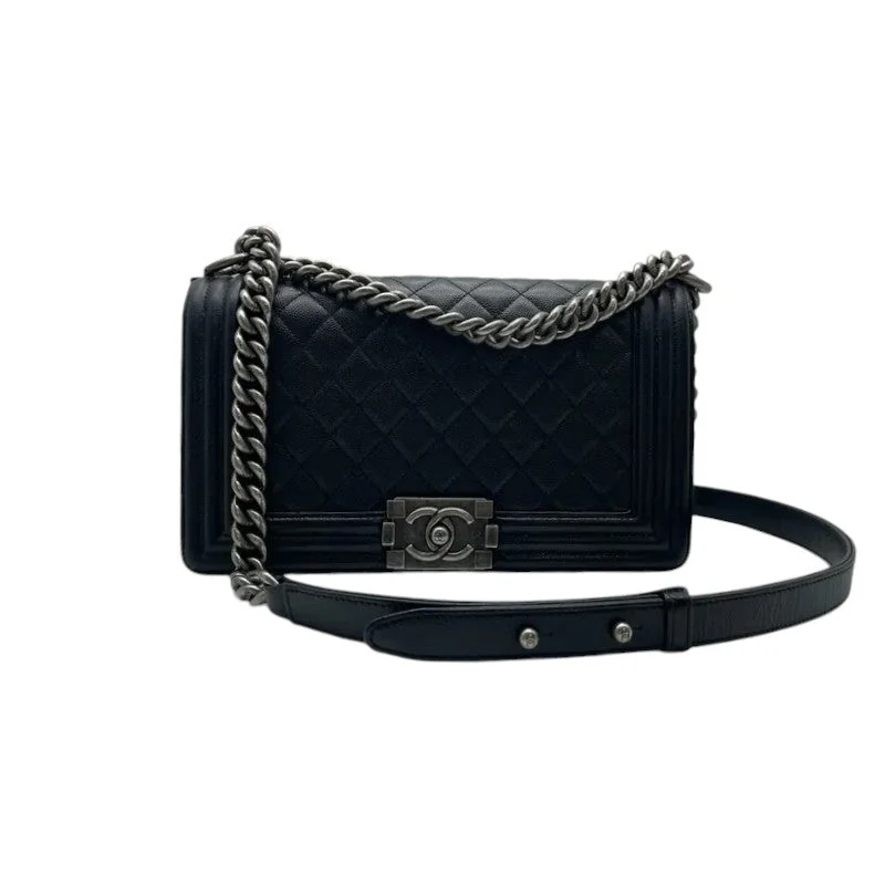 Boy Flap Medium Caviar Quilted Black RHW