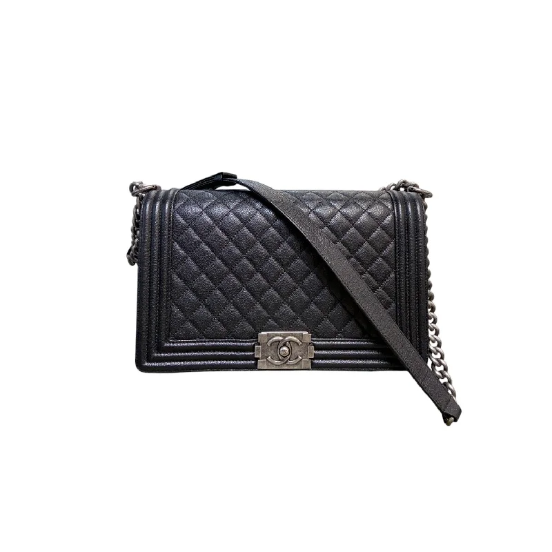 Boy Flap New Medium Caviar Quilted Black RHW