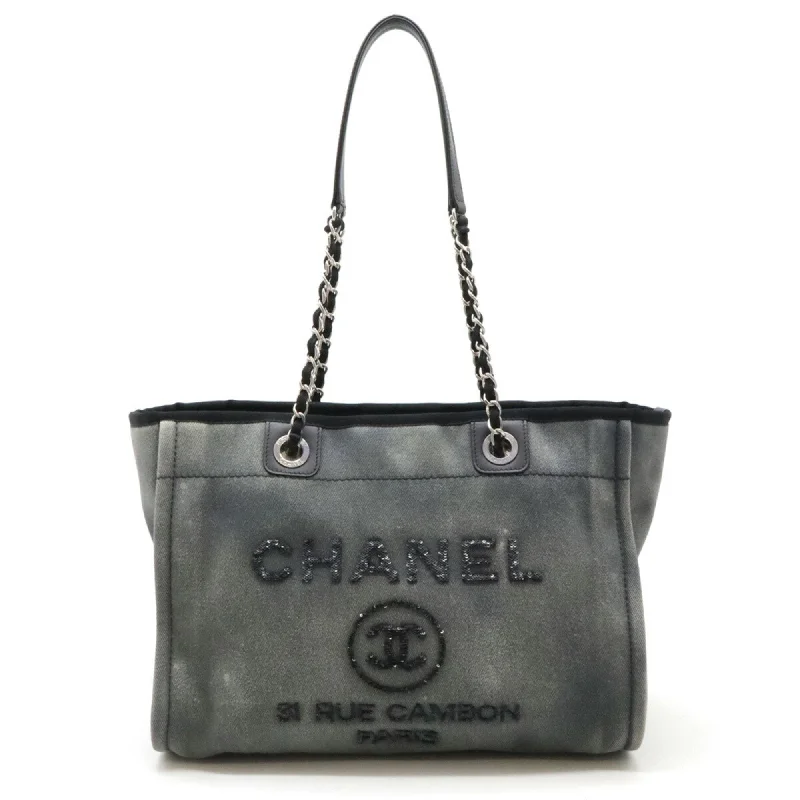 Pre-Loved CHANEL Deauville MM Tote Bag