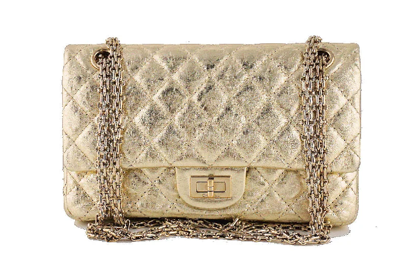 Chanel Gold Classic Reissue 2.55 Double Flap 224 Bag