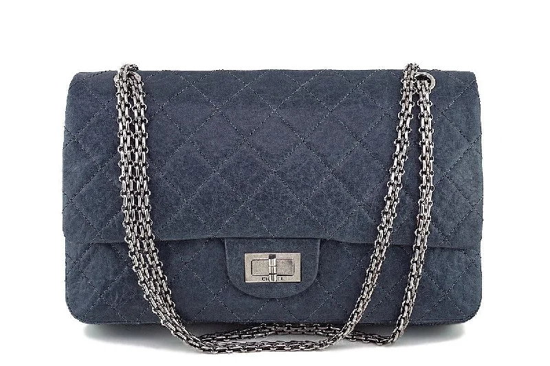 Chanel Gray 12in. 227 Reissue 2.55 Jumbo Classic Double Flap Bag