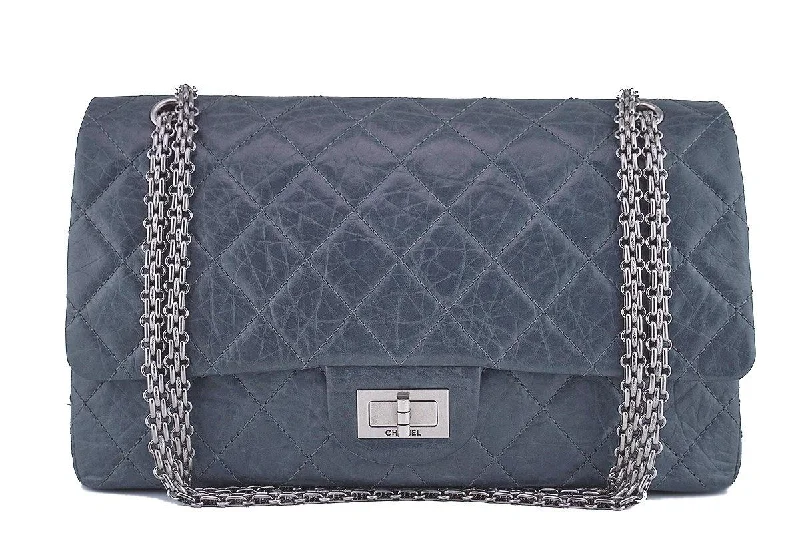 Chanel Gray 227 Reissue 2.55 Jumbo Classic Double Flap Bag