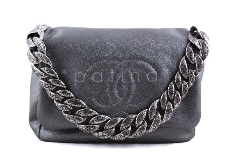 Chanel Gray Caviar 31 Timeless Flap Bag (New)