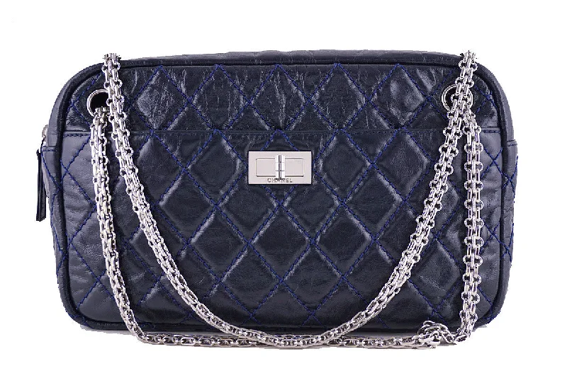 Chanel Navy Blue Classic 2.55 Reissue Camera Case Bag