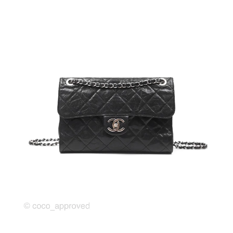 Chanel Quilted Single Flap Bag Soft Caviar Black Ruthenium Hardware