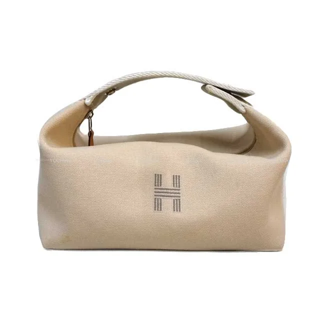 [Pre-loved] HERMES Pouch Bride a Brac PM Natural Toile H Silver HW[LIKE NEW][Authentic]