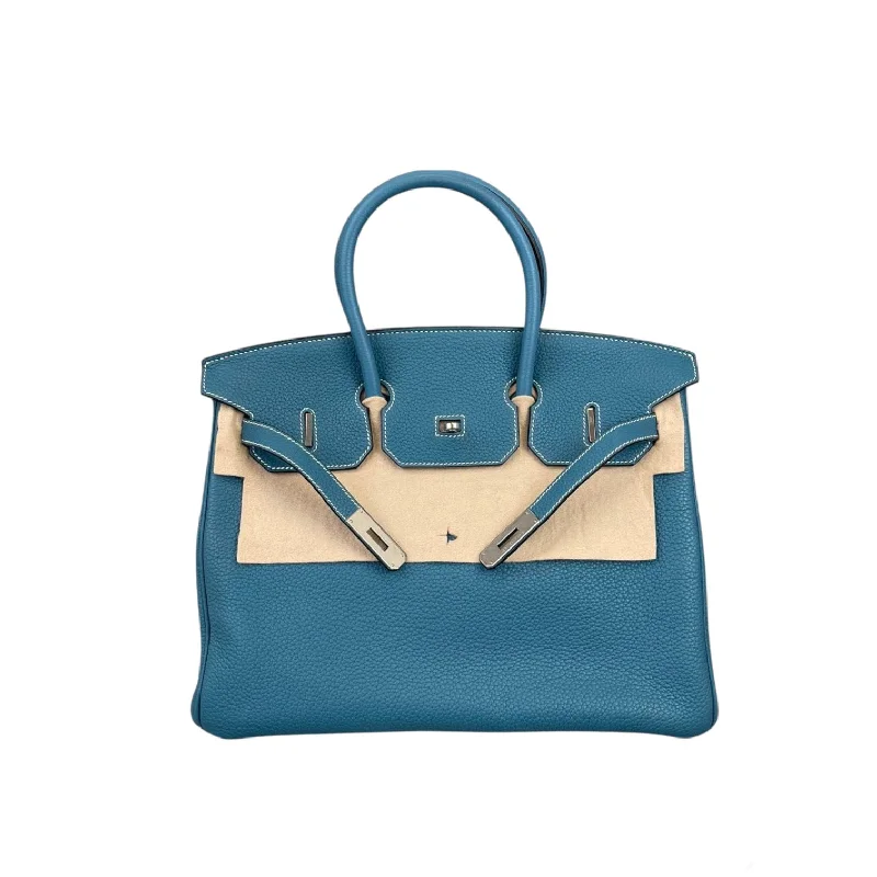 Birkin 35 Blue Jean Clemence PHW