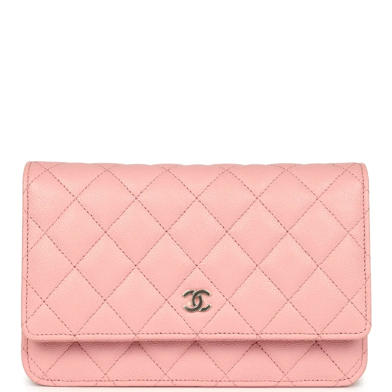 Chanel Wallet On Chain WOC Light Pink Caviar Light Gold Hardware