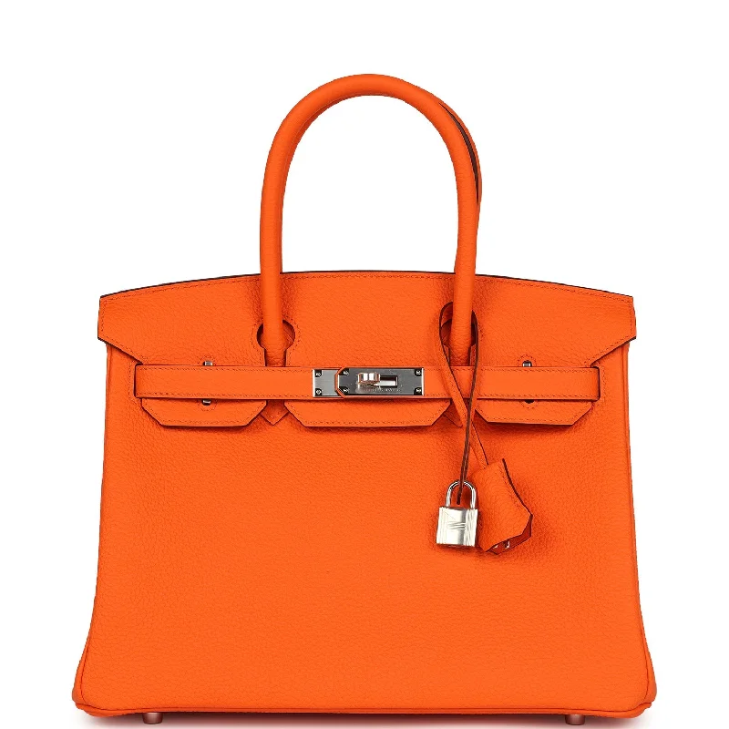 Hermes Birkin 30 Orange Minium Togo Palladium Hardware