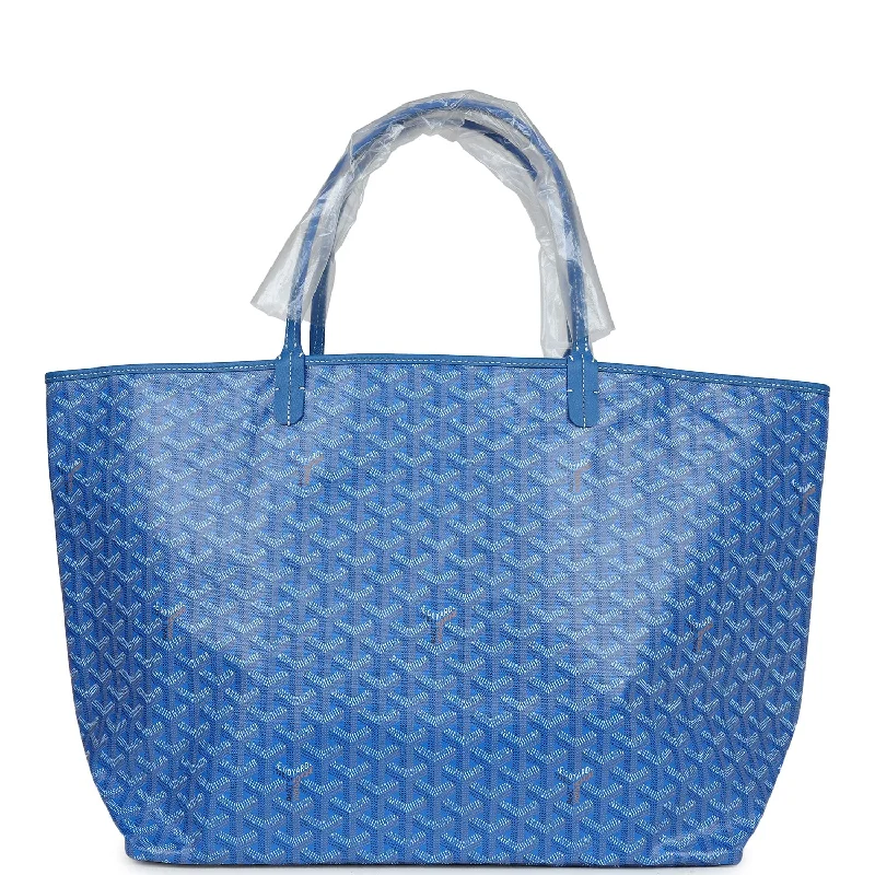 Goyard Goyardine Sky Blue St. Louis GM Tote Bag Palladium Hardware