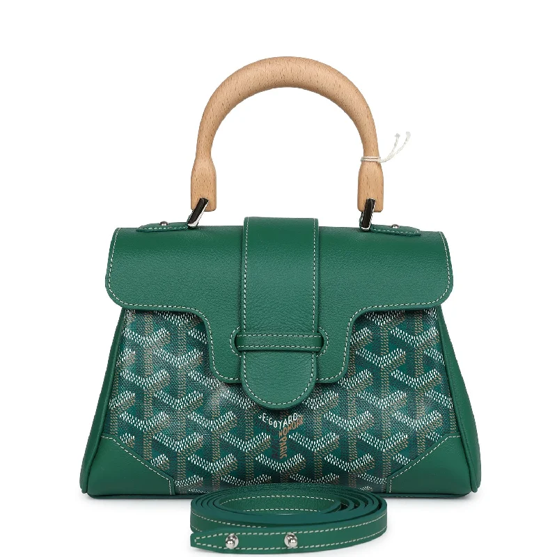 Goyard Saigon Souple Mini Bag Green Goyardine Palladium Hardware