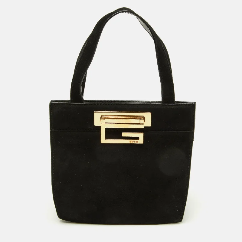 Gucci Black Suede Vintage Bag RJC4371