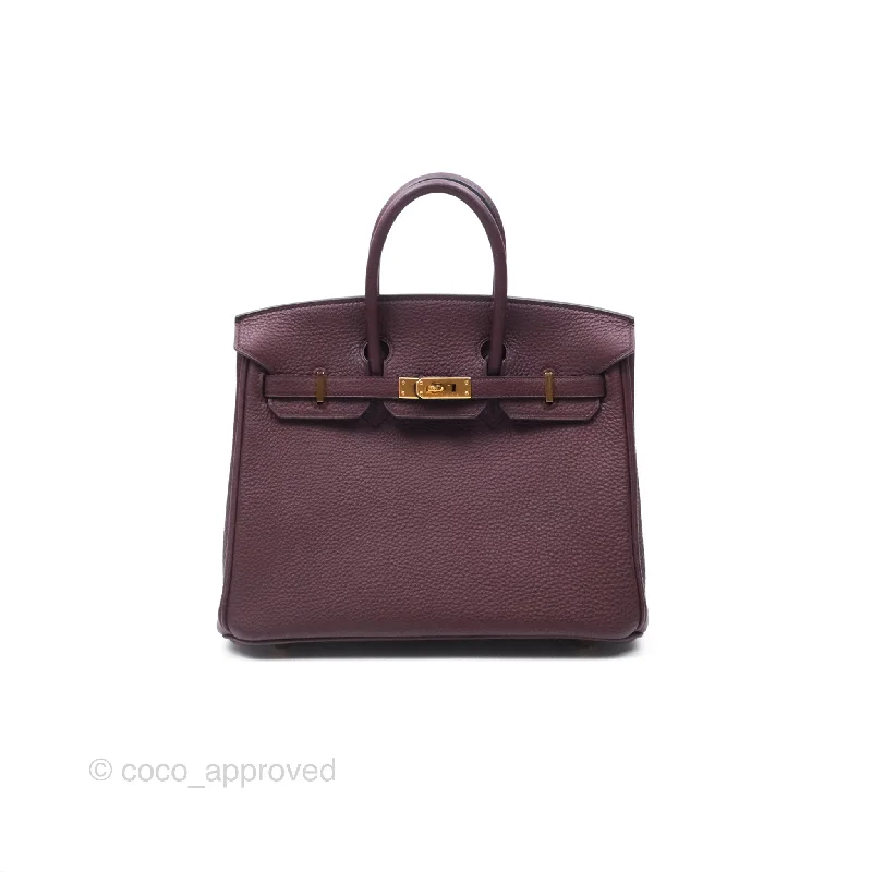 - DM/Email To Purchase - Hermès Birkin 25 Retourne Bordeaux Togo Gold Hardware