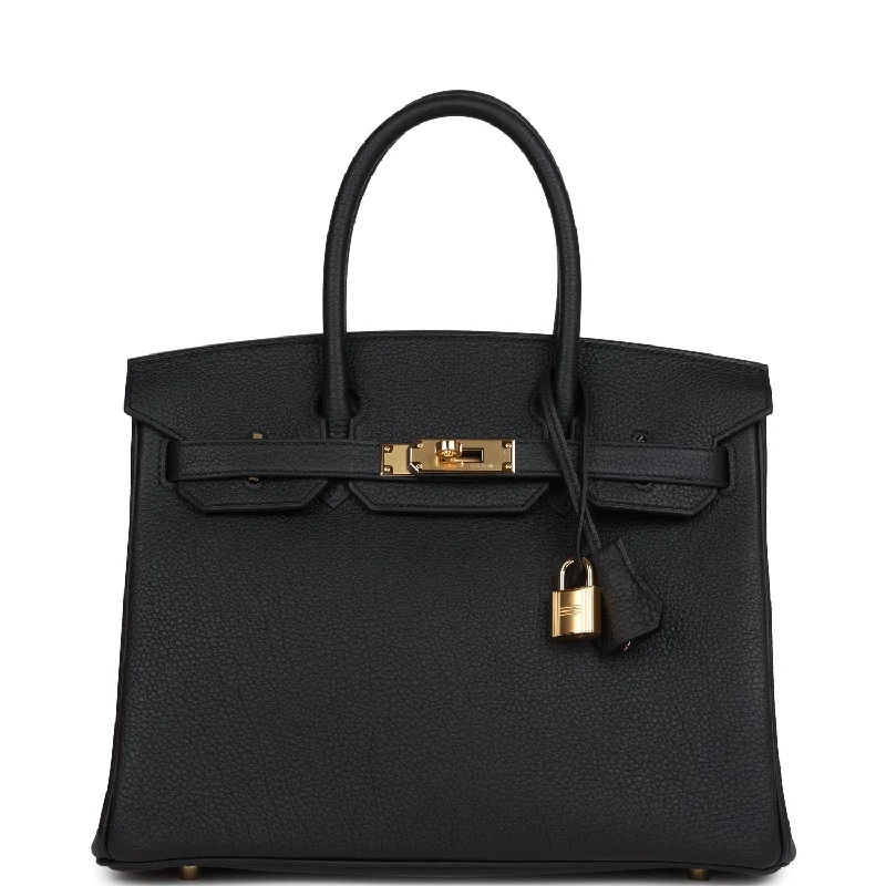 Hermes Birkin 30 Black Togo Gold Hardware