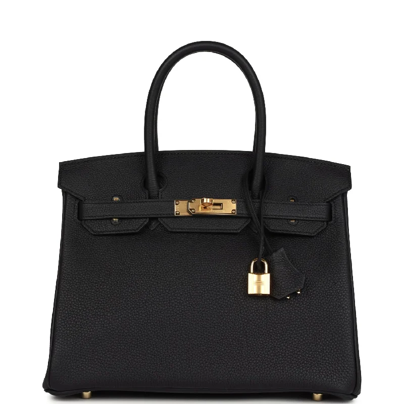 Hermes Birkin 30 Black Togo Gold Hardware