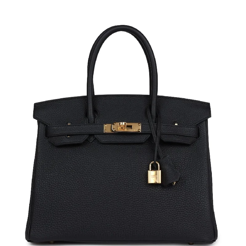 Hermes Birkin 30 Black Togo Gold Hardware